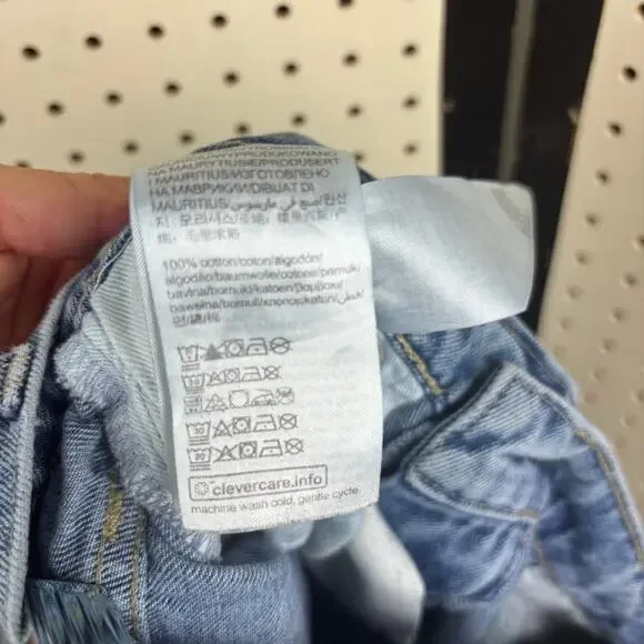 Calvin Klein Low Rise Loose Jeans Baggy Wide Leg Acid Wash 28x30 - Picture 7 of 8